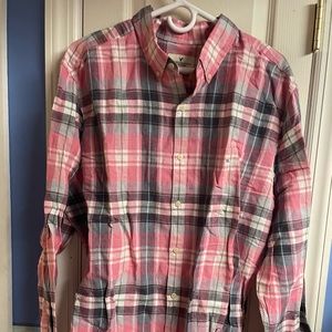 MENS AMERICAN EAGLE LONG SLEEVE BUTTON DOWN LINEN SHIRT NEW